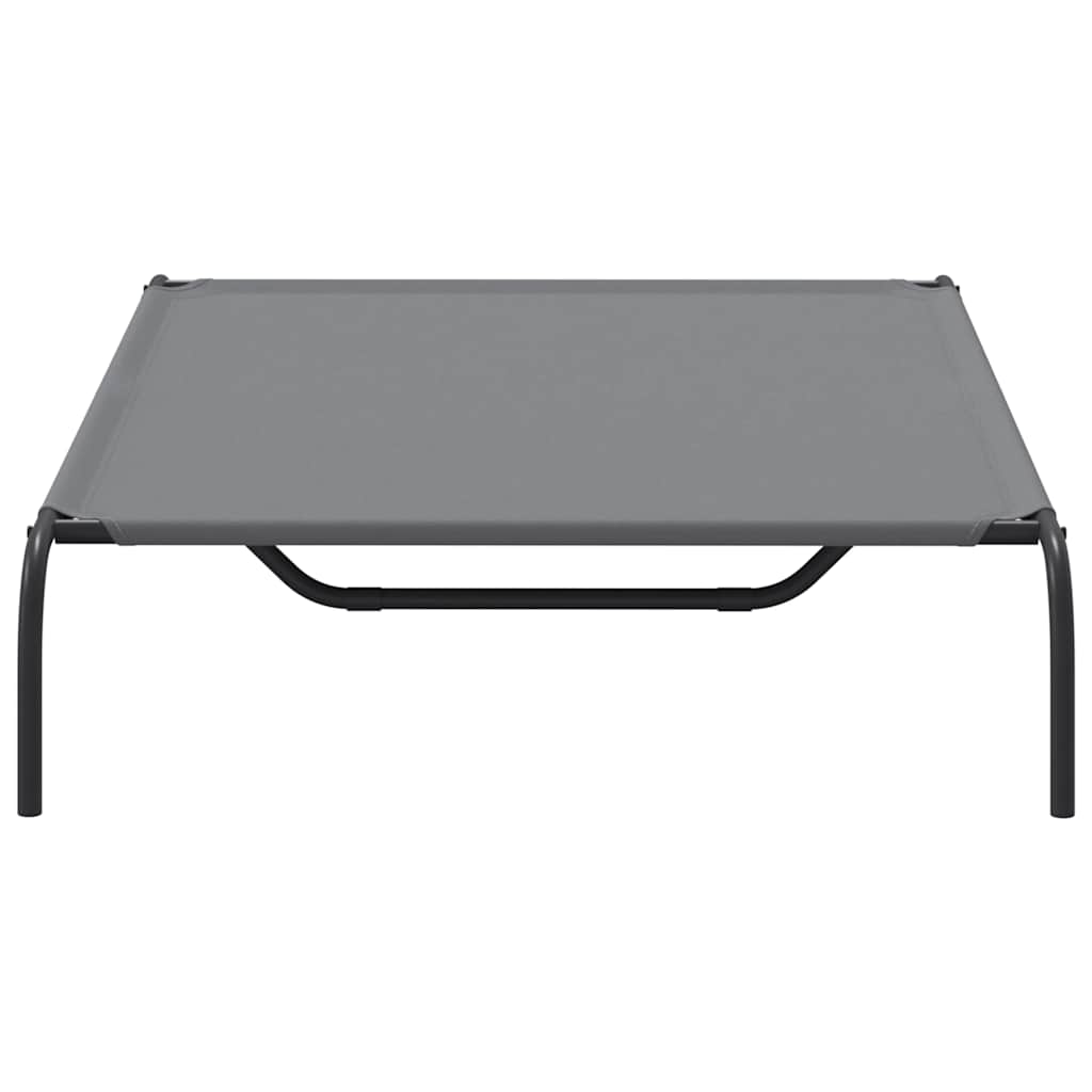 Cama para cães elevada 130x80x20cm tecido oxford e aço cinzento