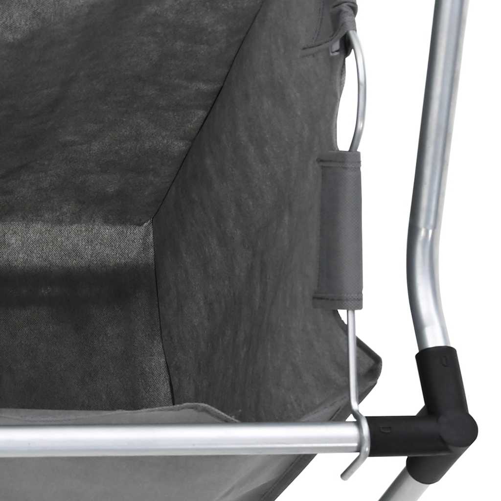Cesto para roupa suja com rodas 3 compartimentos cinzento