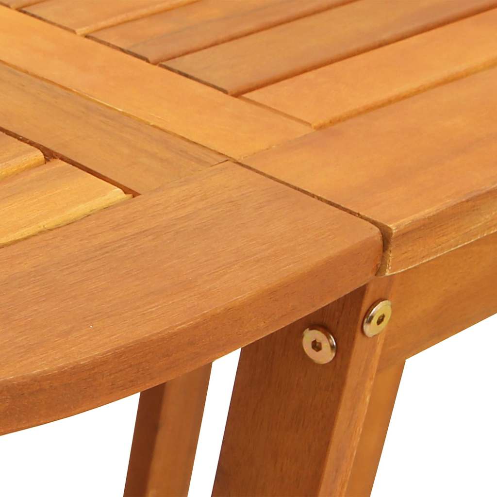 Mesa de Jardim Dobrar 5 pcs Castanho 110 x 60 x 72 cm