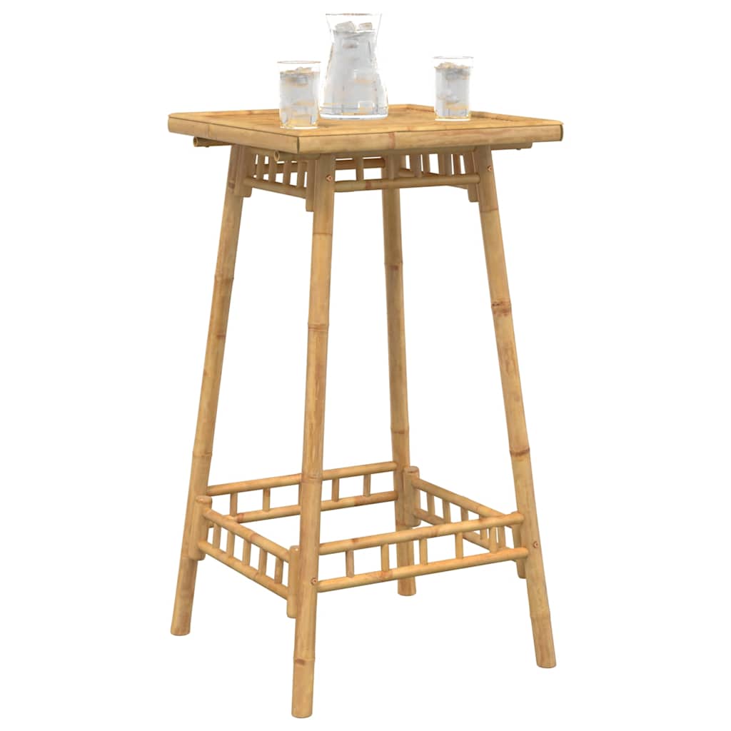 Mesa de bar para exterior quadrado 55x55x100 cm bambu