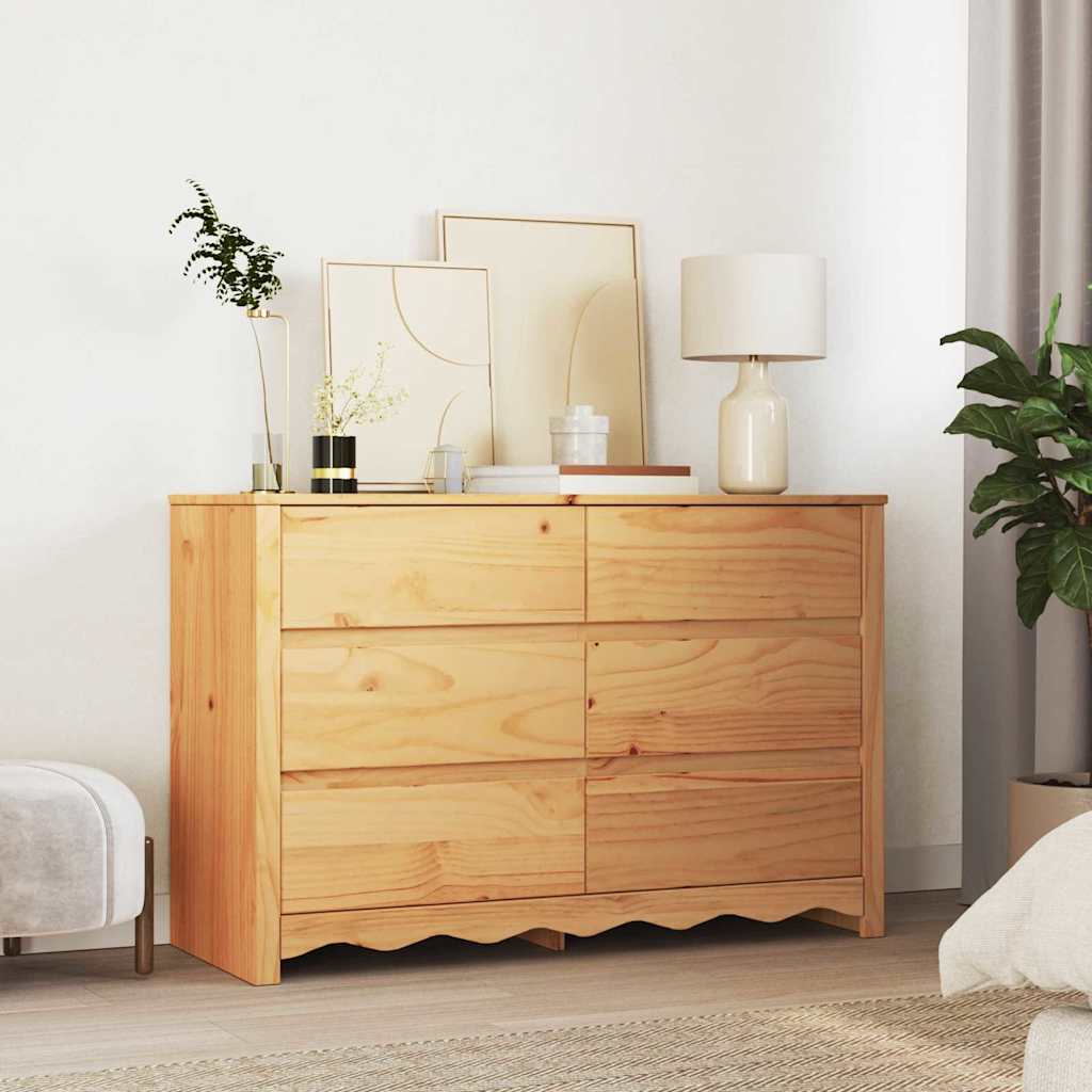 Baú de Gavetas com gaveta Castanho 111 x 43 x 73,5 cm
