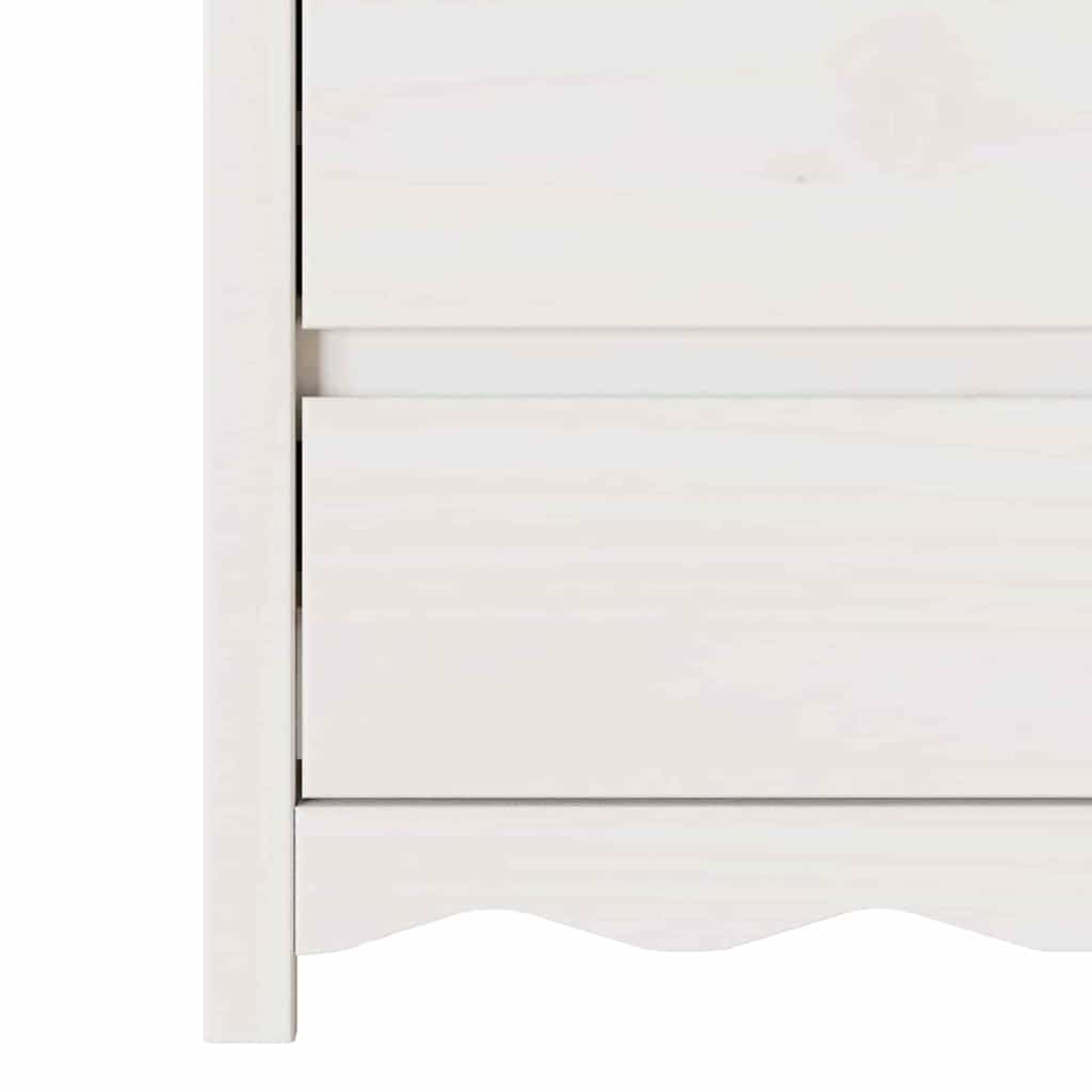 Baú de Gavetas Branco 76.5 x 40 x 91 cm Madeira de pinho maciça