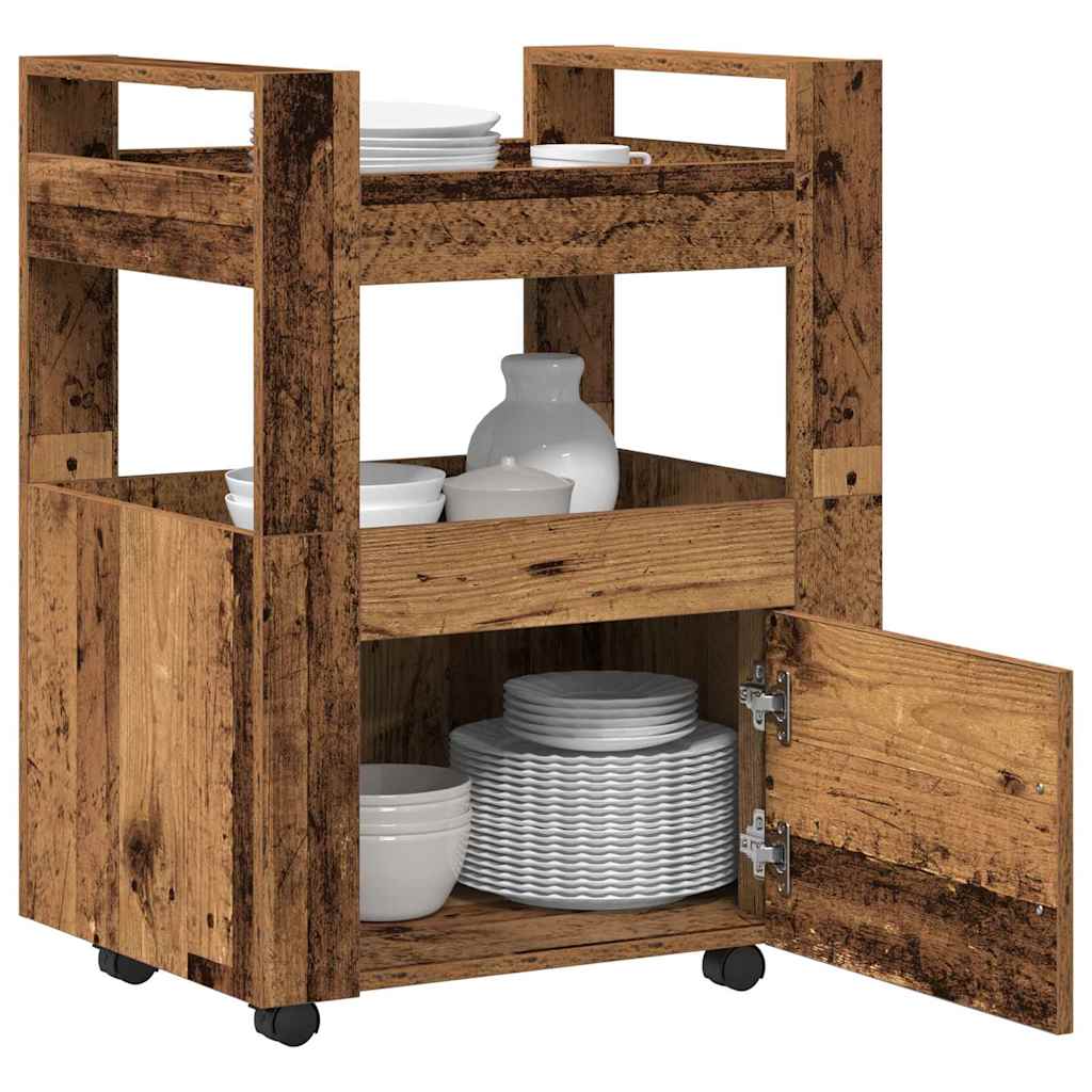 Carrinho de Cozinha Madeira antiga 60 x 45 x 80 cm