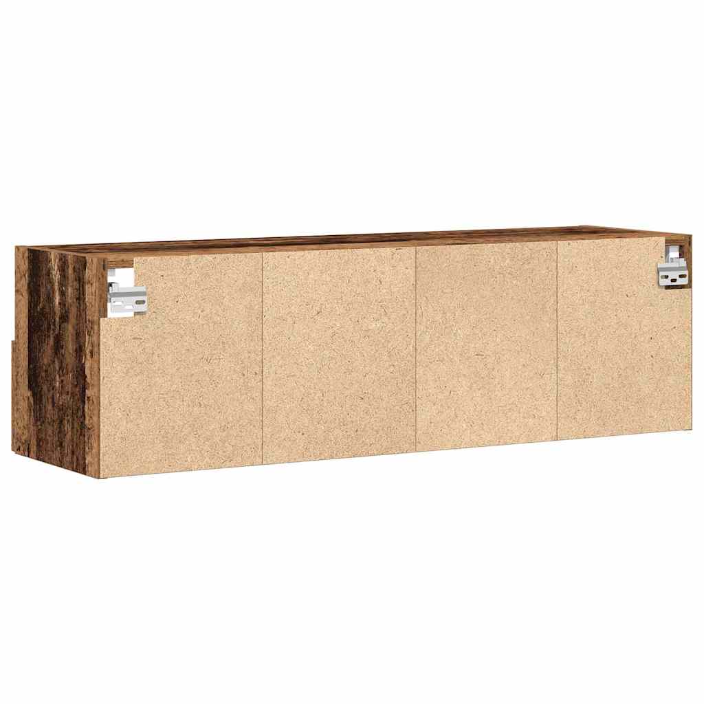 Armário de TV de Parede 2 pcs Madeira Antiga 100 x 30 x 30 cm