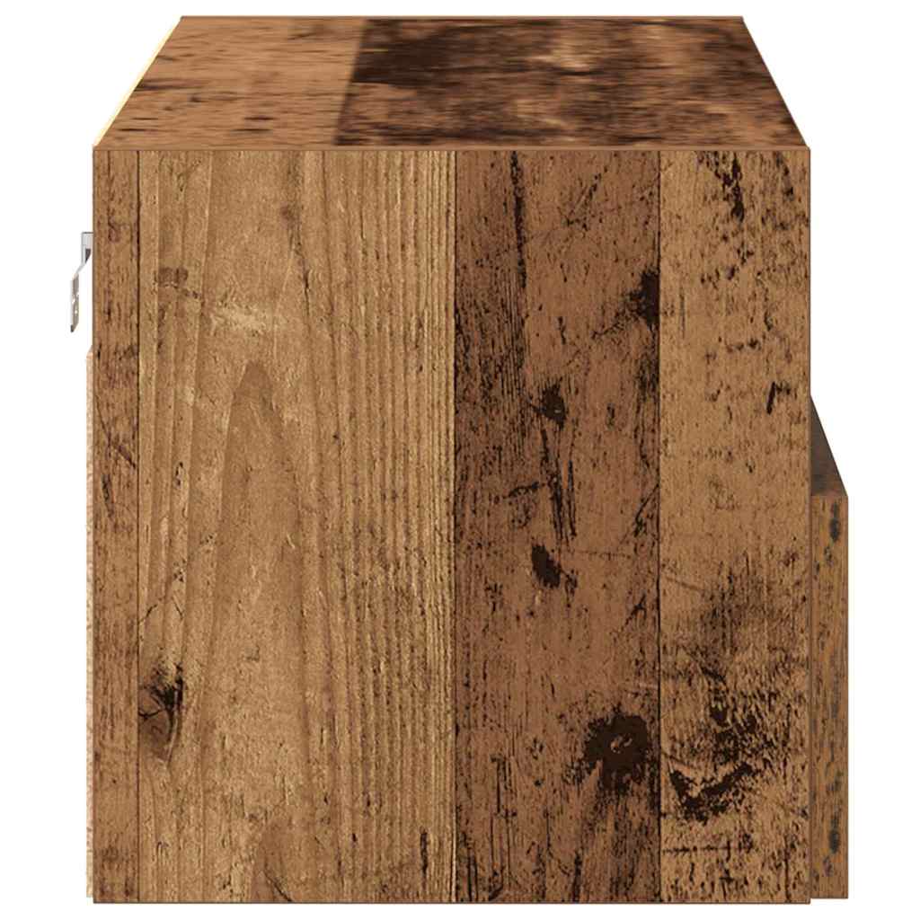 Armário de TV de Parede 2 pcs Madeira Antiga 100 x 30 x 30 cm