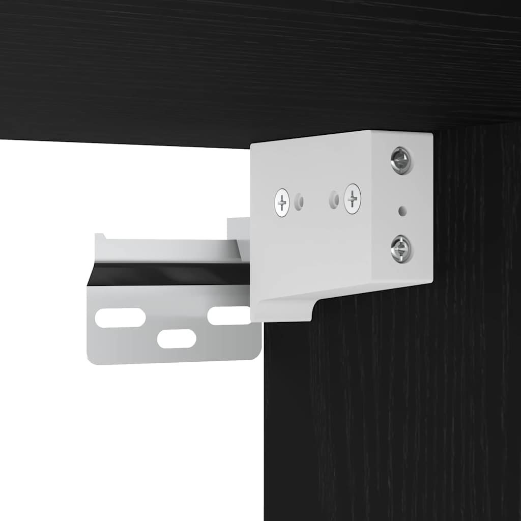 Armário de TV de Parede 2 pcs Carvalho preto 100 x 30 x 30 cm