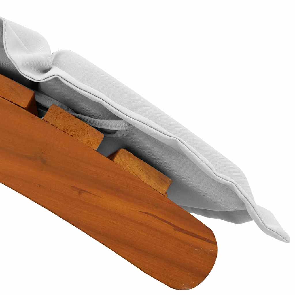 Espreguiçadeira 2-pessoa 2 pcs Cinzento-claro 184 x 55 x 64cm
