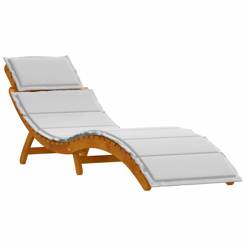 Espreguiçadeira 2-pessoa 2 pcs Cinzento-claro 184 x 55 x 64cm
