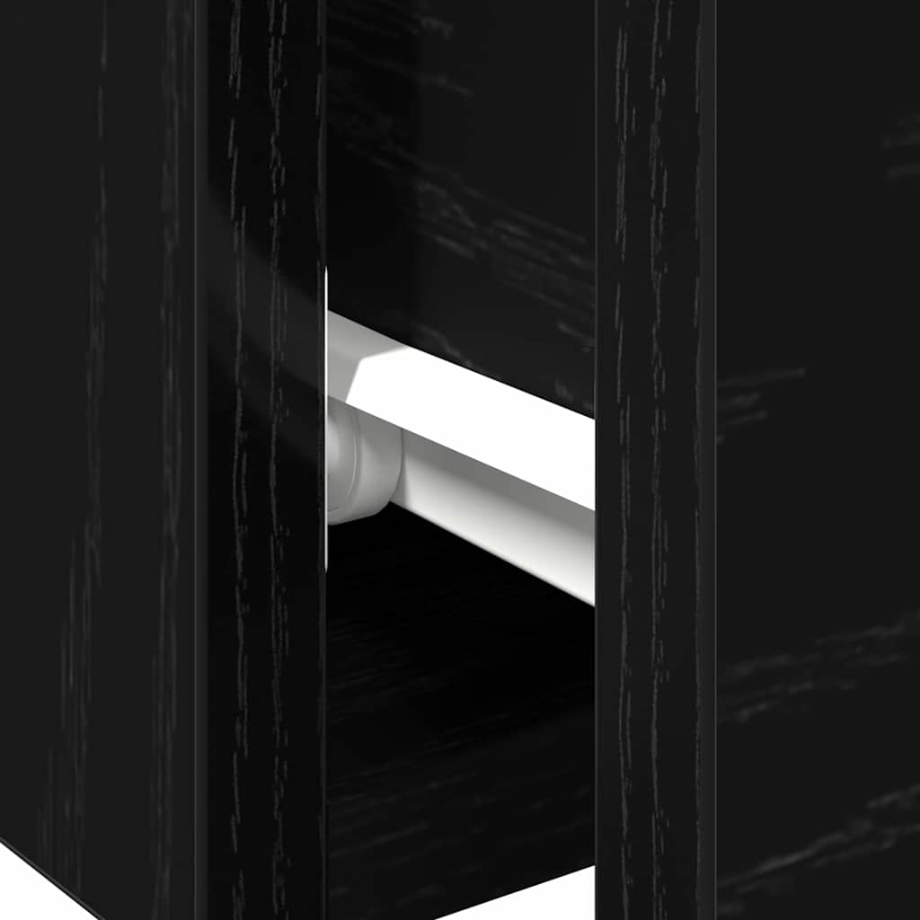 Armário de Parede 2 pcs Carvalho preto 102 x 30 x 20 cm