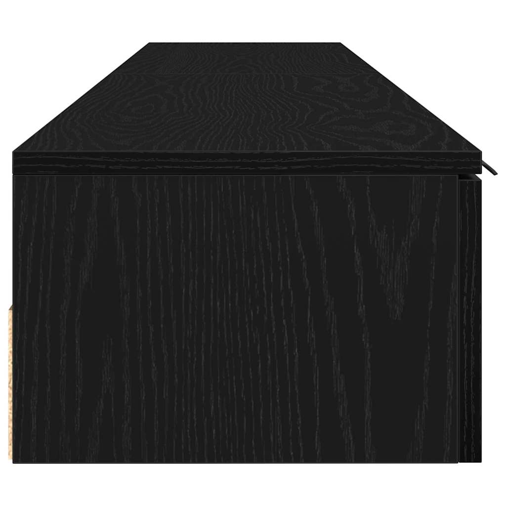 Armário de Parede 2 pcs Carvalho preto 102 x 30 x 20 cm