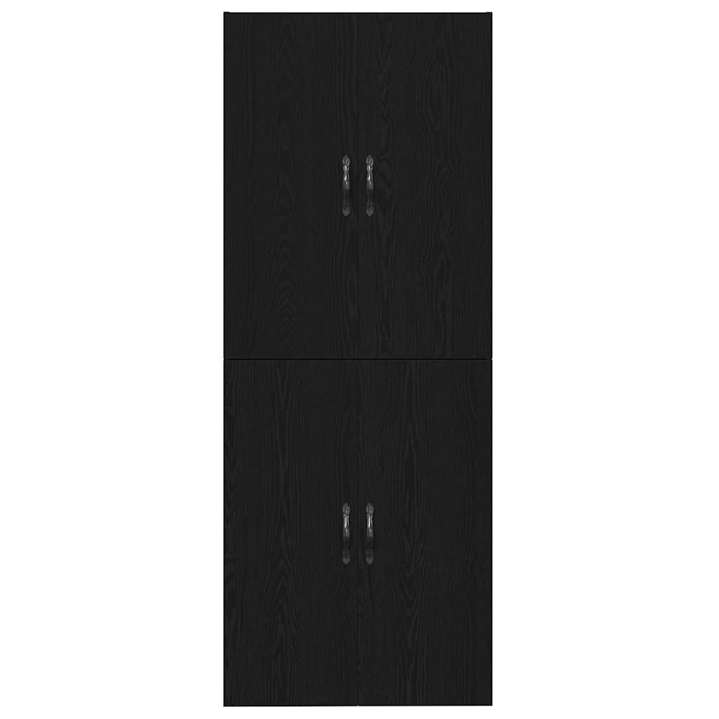 Armário de parede 2 pcs Carvalho preto 69.5 x 34 x 90 cm