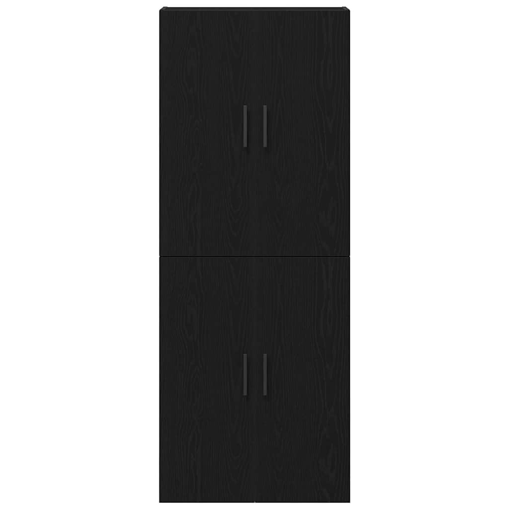 Armário de parede 2 pcs Carvalho preto 69.5 x 34 x 90 cm