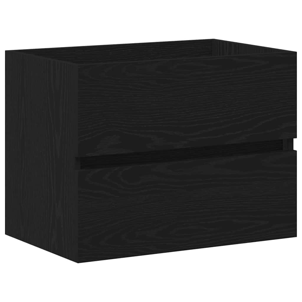 Armário de Pia Montado na parede Carvalho preto 60 x 39 x 62 cm