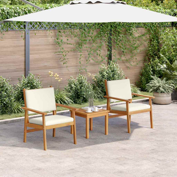 Cadeira de Jardim 2 pcs Castanho Madeira de acácia maciça
