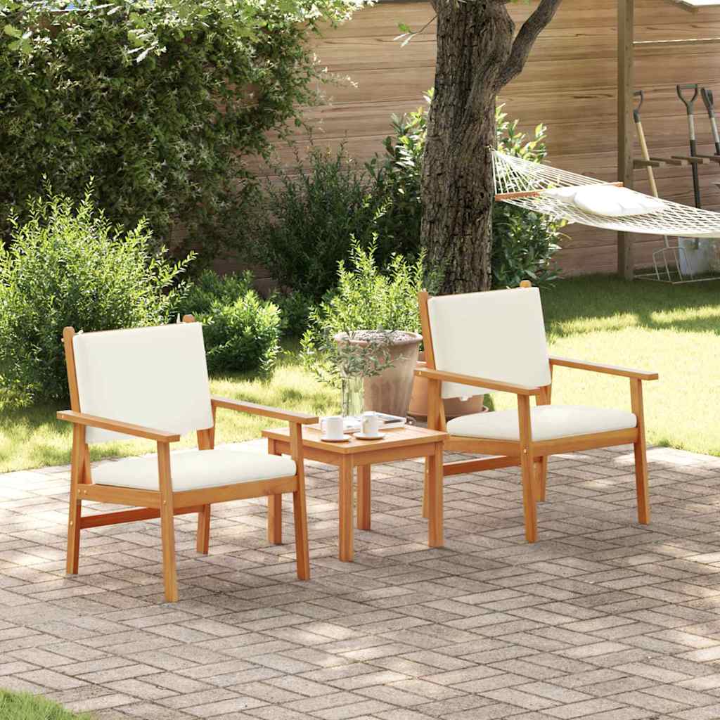 Cadeira de Jardim 2 pcs Castanho Madeira de acácia maciça