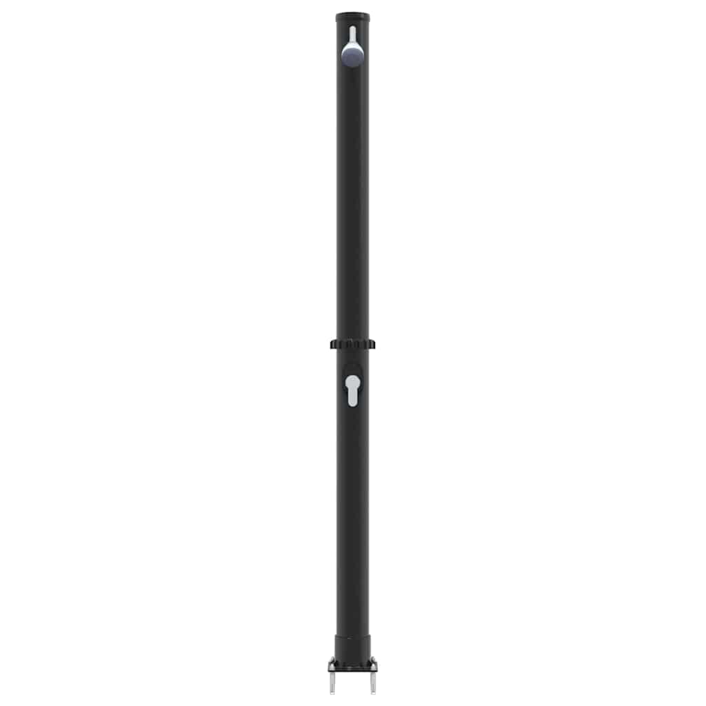 Chuveiro Solar para Exterior Preto 217 cm PVC, alumínio