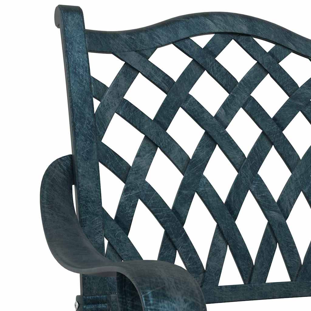 Cadeira de Jardim 2 pcs Verde 55 x 56.5 x 91cm Alumínio