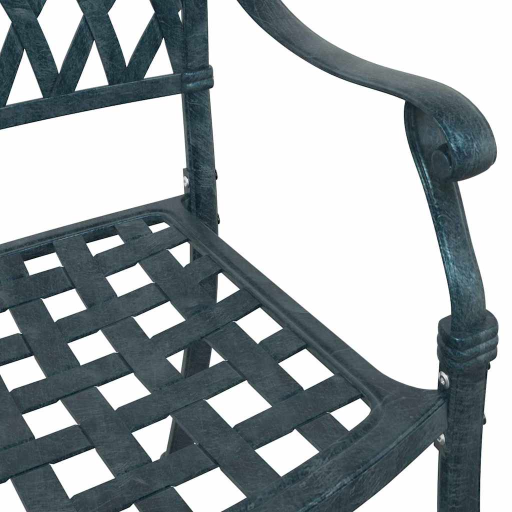 Cadeira de Jardim 2 pcs Verde 55 x 56.5 x 91cm Alumínio