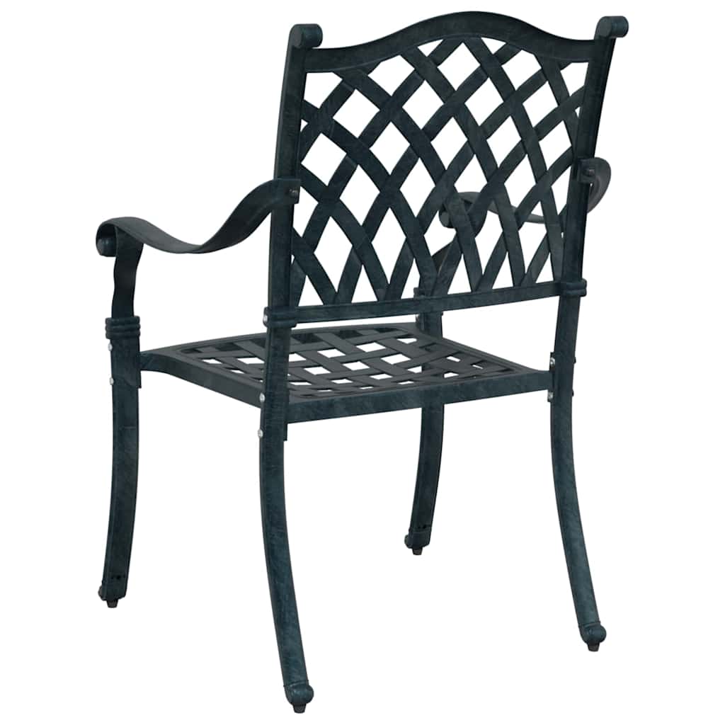 Cadeira de Jardim 2 pcs Verde 55 x 56.5 x 91cm Alumínio