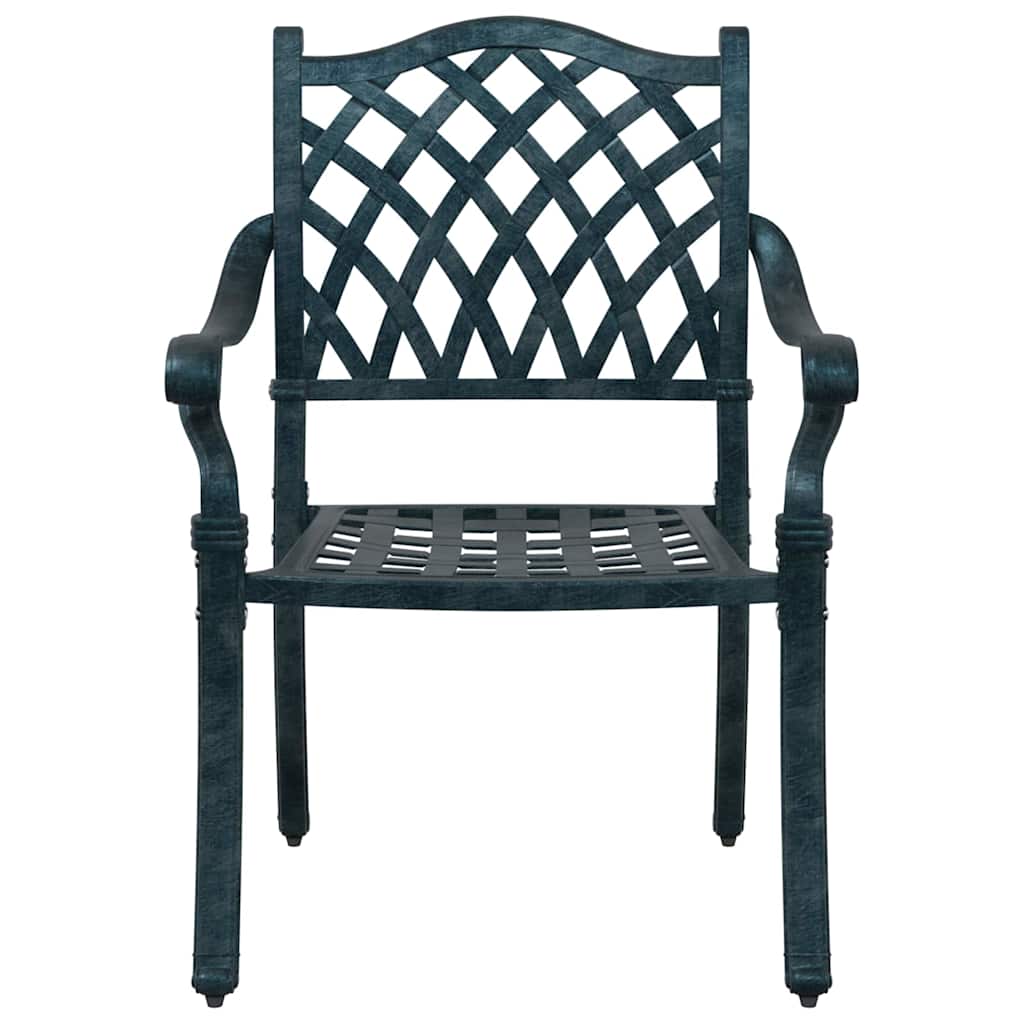 Cadeira de Jardim 2 pcs Verde 55 x 56.5 x 91cm Alumínio