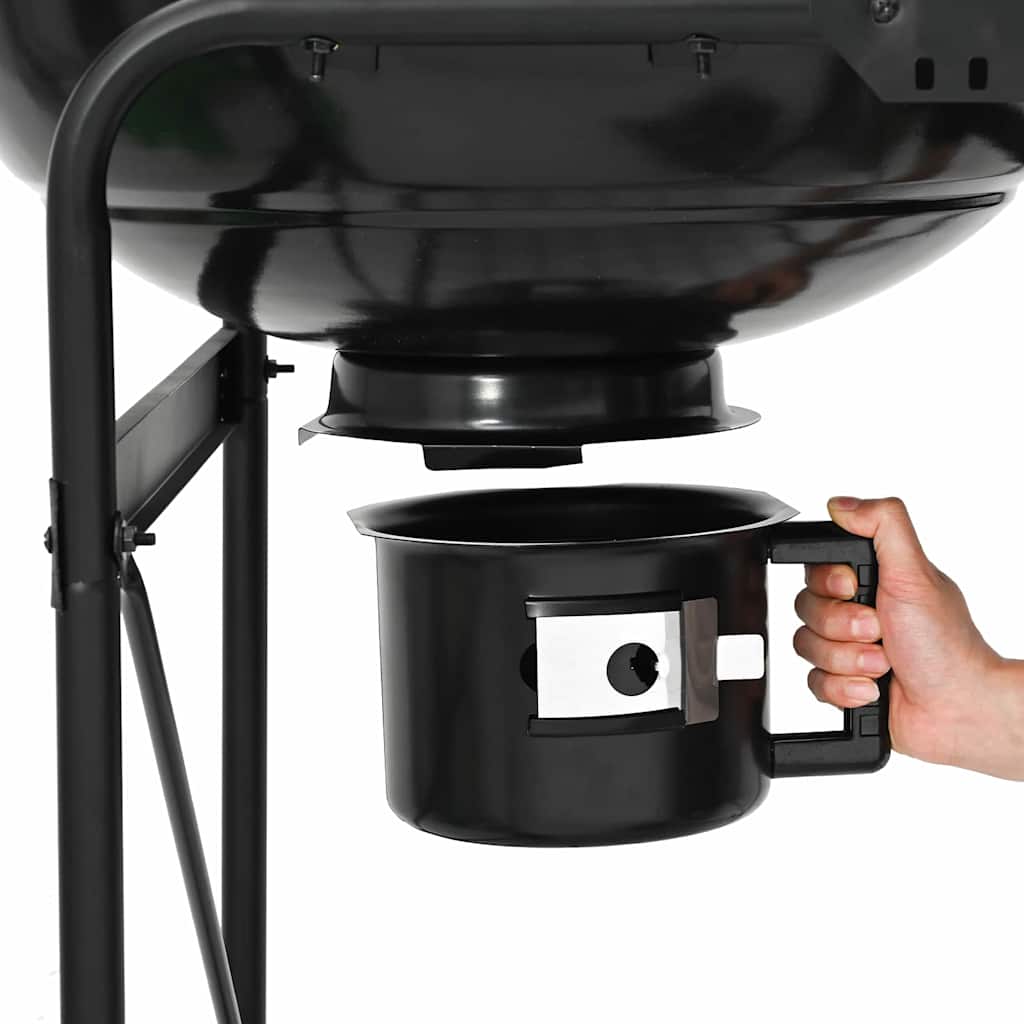 Churrasqueira ao ar livre com roda Preto 96 x 72 x 113 cm Metal