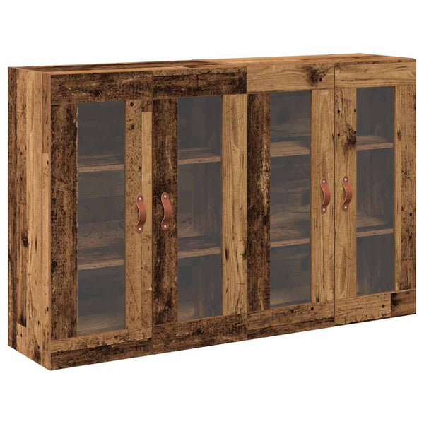 Armário de parede 2 pcs Madeira antiga 69.5 x 34 x 90 cm