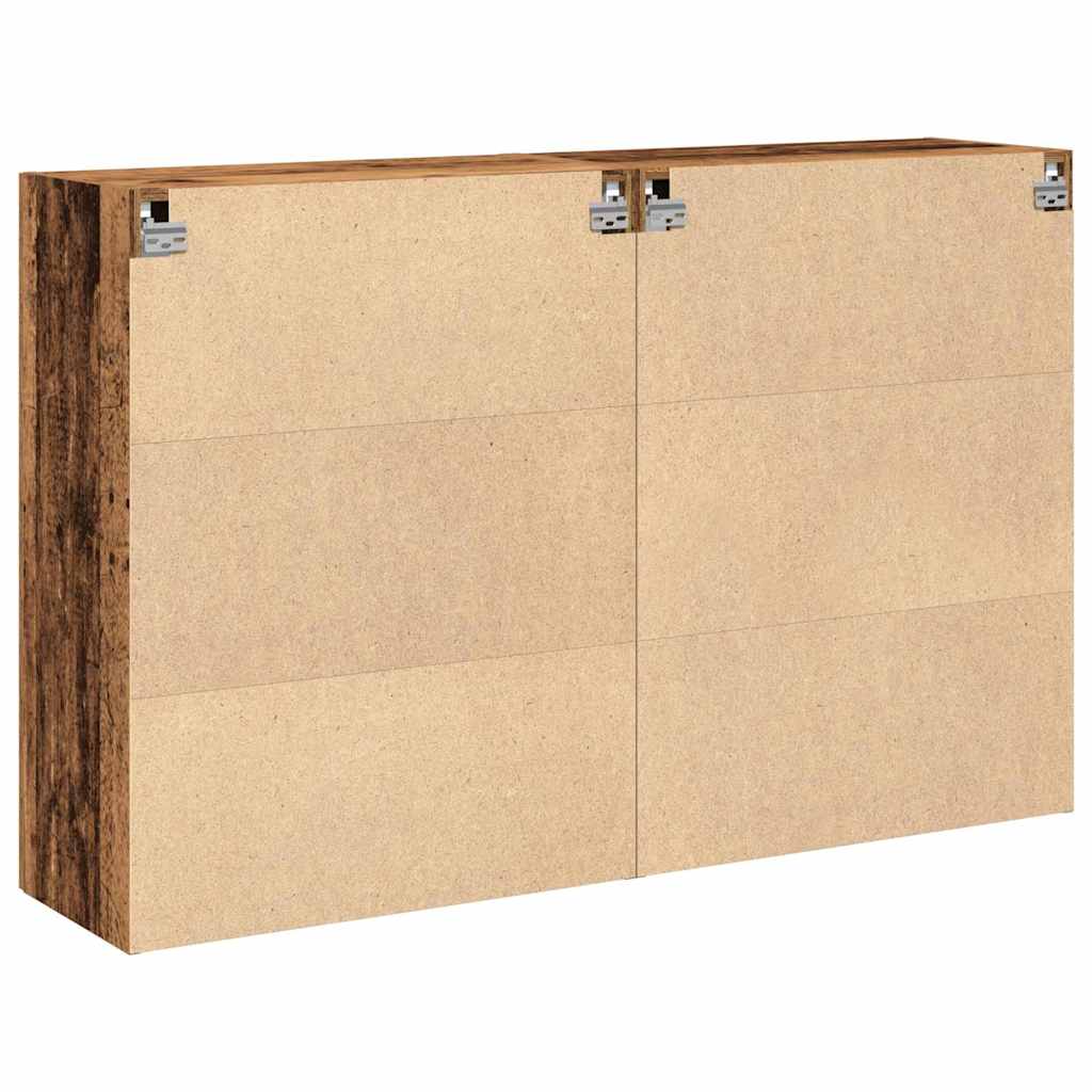 Armário de parede 2 pcs Madeira antiga 69.5 x 34 x 90 cm