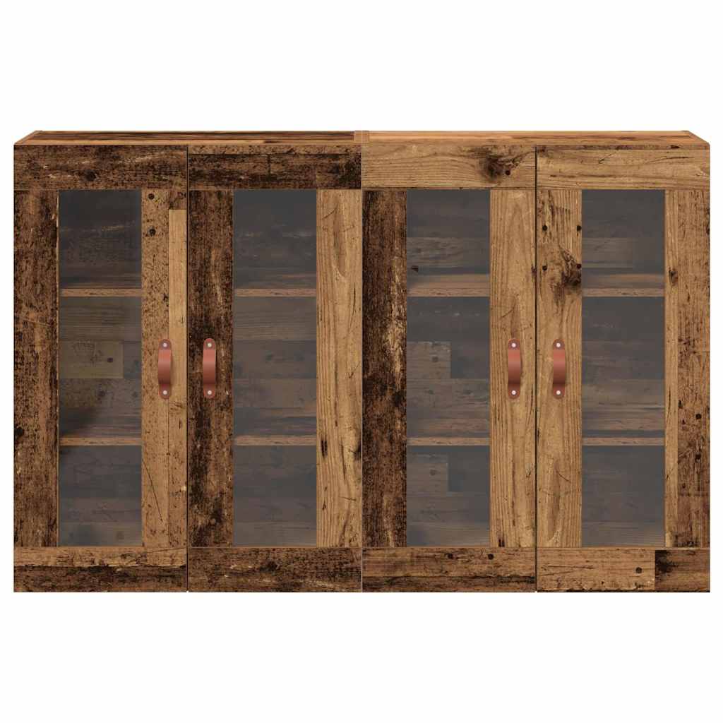 Armário de parede 2 pcs Madeira antiga 69.5 x 34 x 90 cm