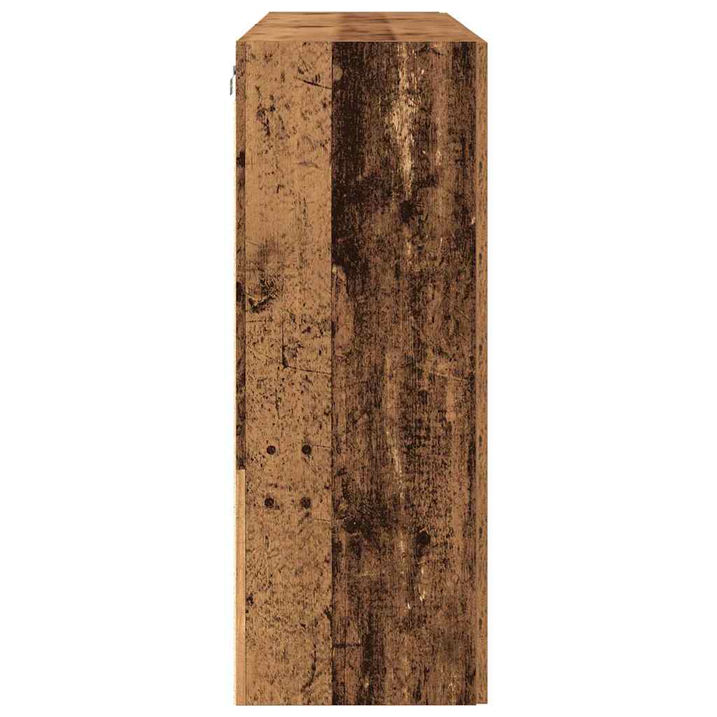Armário de parede 2 pcs Madeira antiga 69.5 x 34 x 90 cm