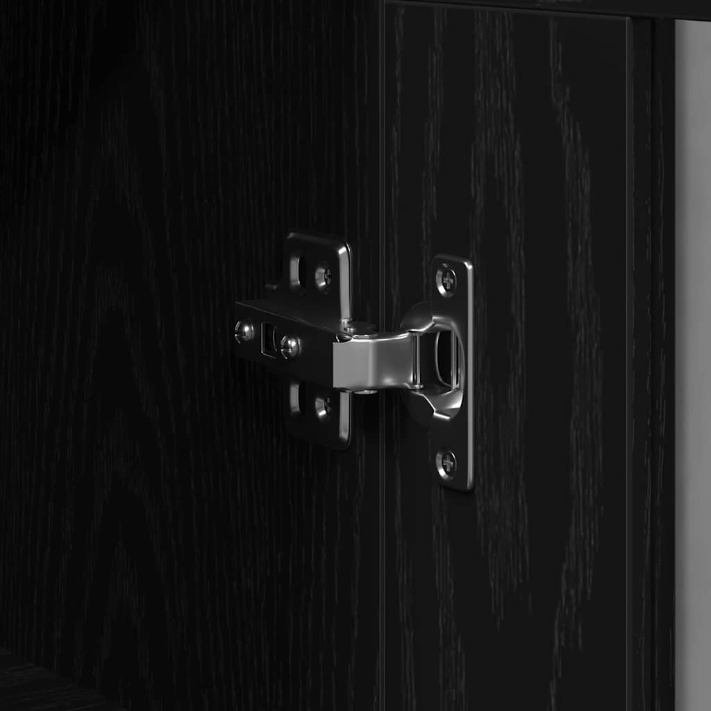 Armário de parede 2 pcs Carvalho preto 69.5 x 34 x 90 cm