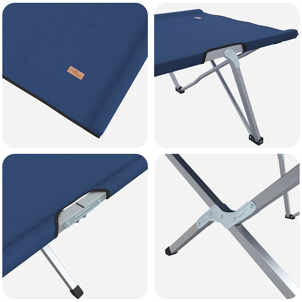 Cama de Camping Dobrável Azul 62 x 194 x 42 cm Tecido Oxford