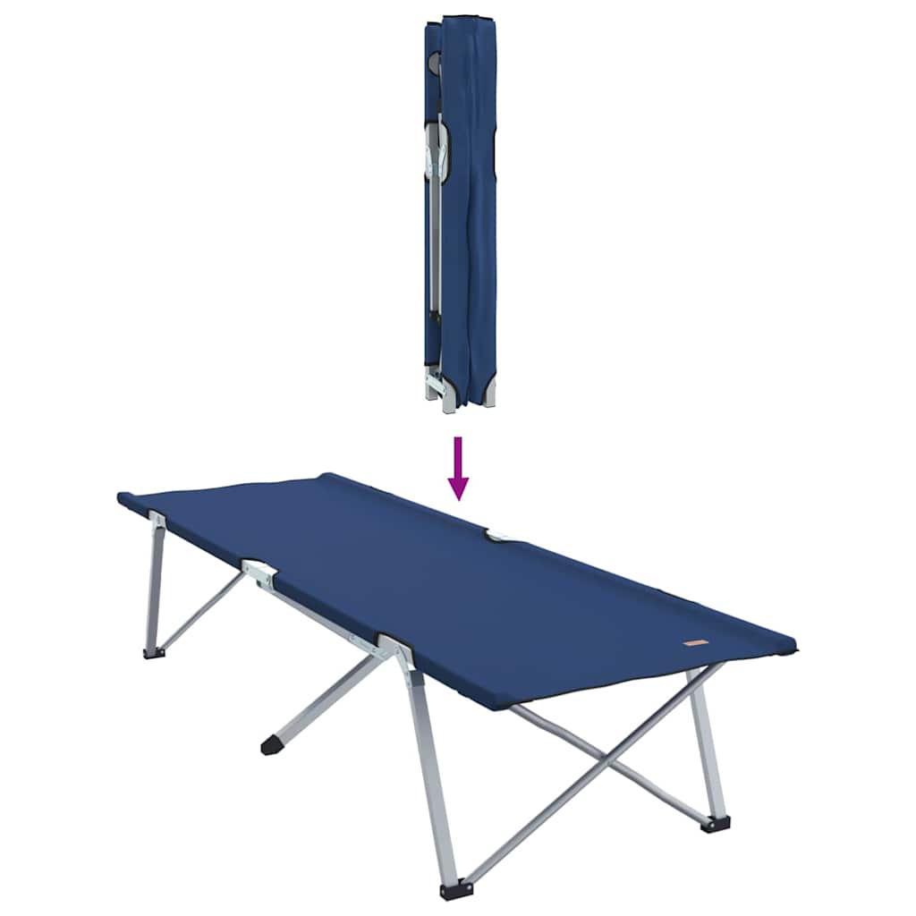 Cama de Camping Dobrável Azul 62 x 194 x 42 cm Tecido Oxford