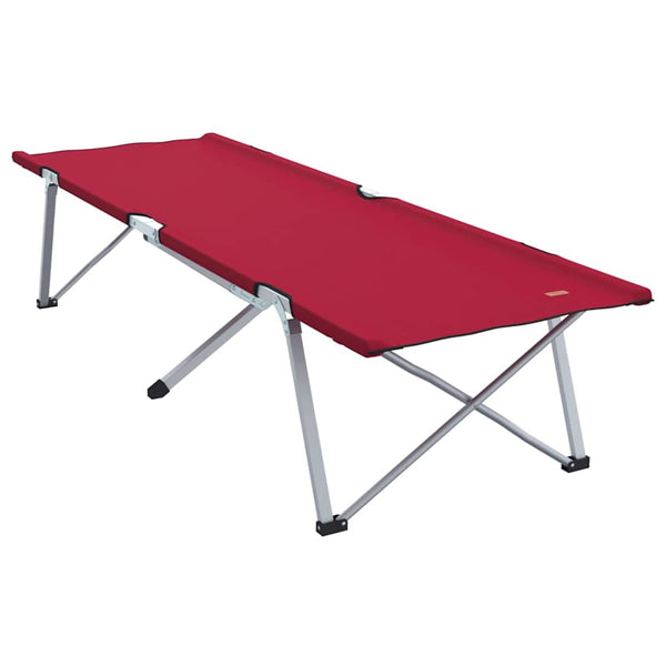 Cama de Camping Dobrável Manual Vermelho 62 x 194 x 42 cm