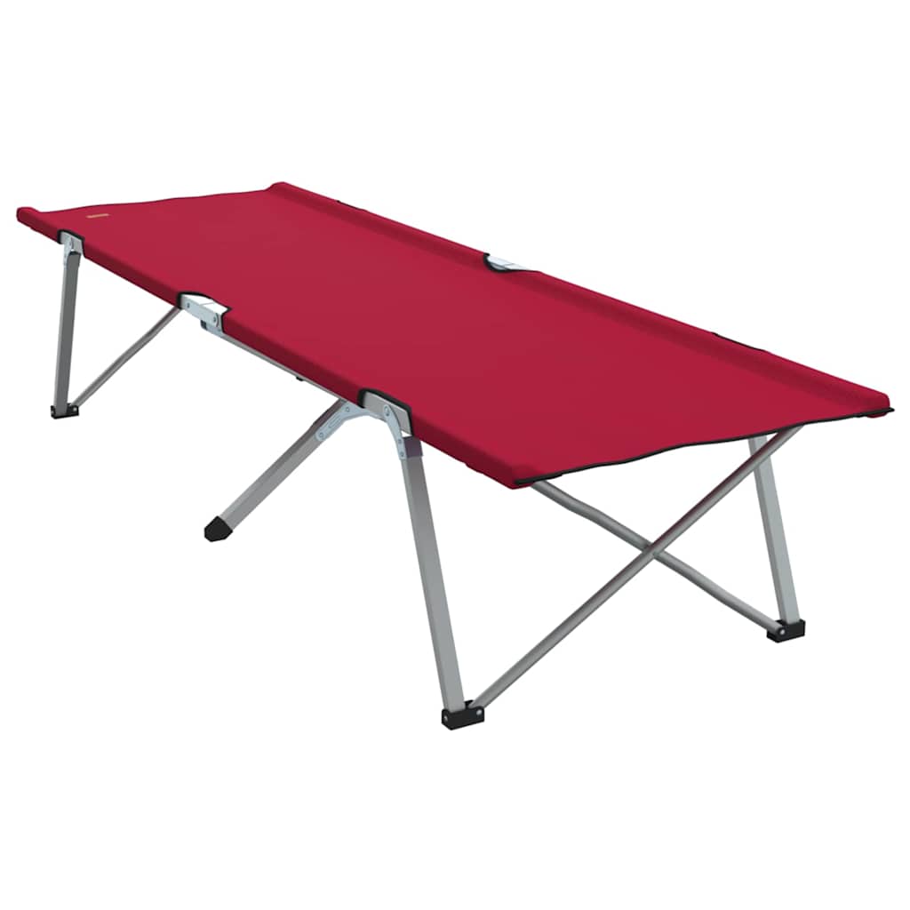 Cama de Camping Dobrável Manual Vermelho 62 x 194 x 42 cm