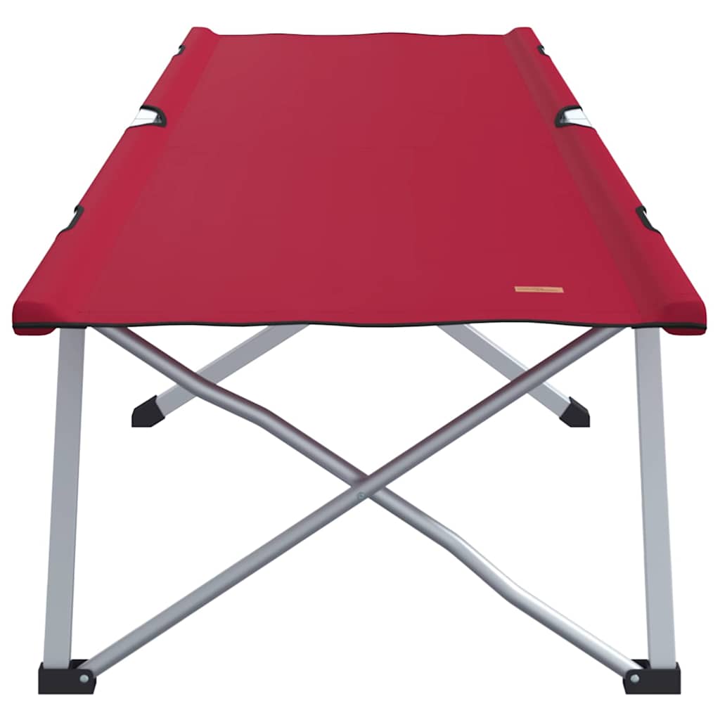 Cama de Camping Dobrável Manual Vermelho 62 x 194 x 42 cm