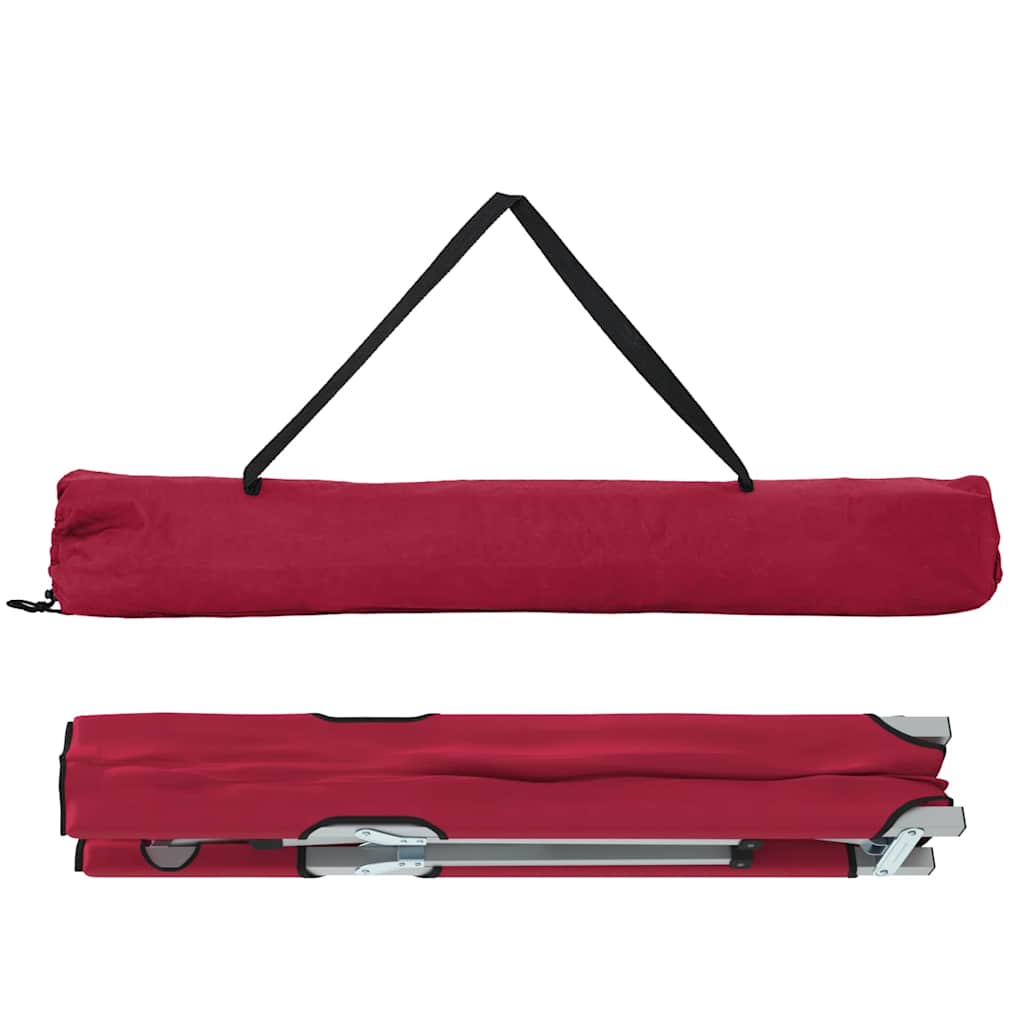 Cama de Camping Dobrável Manual Vermelho 62 x 194 x 42 cm