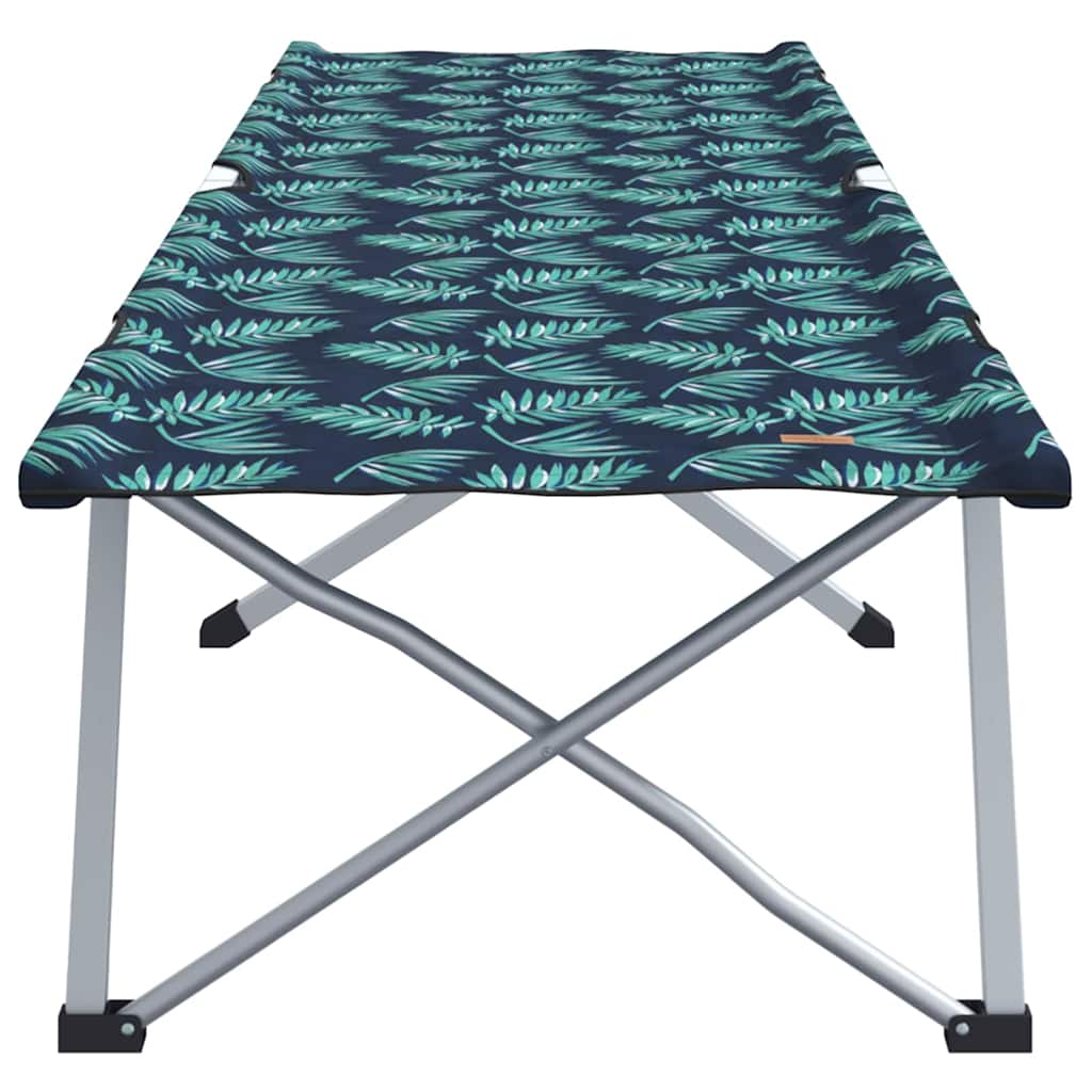 Cama de Camping Dobrável Padrão de folhas 62 x 194 x 42 cm