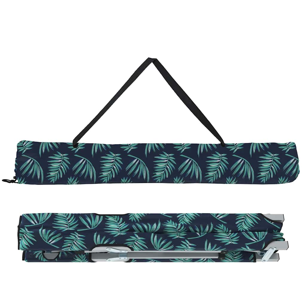 Cama de Camping Dobrável Padrão de folhas 62 x 194 x 42 cm