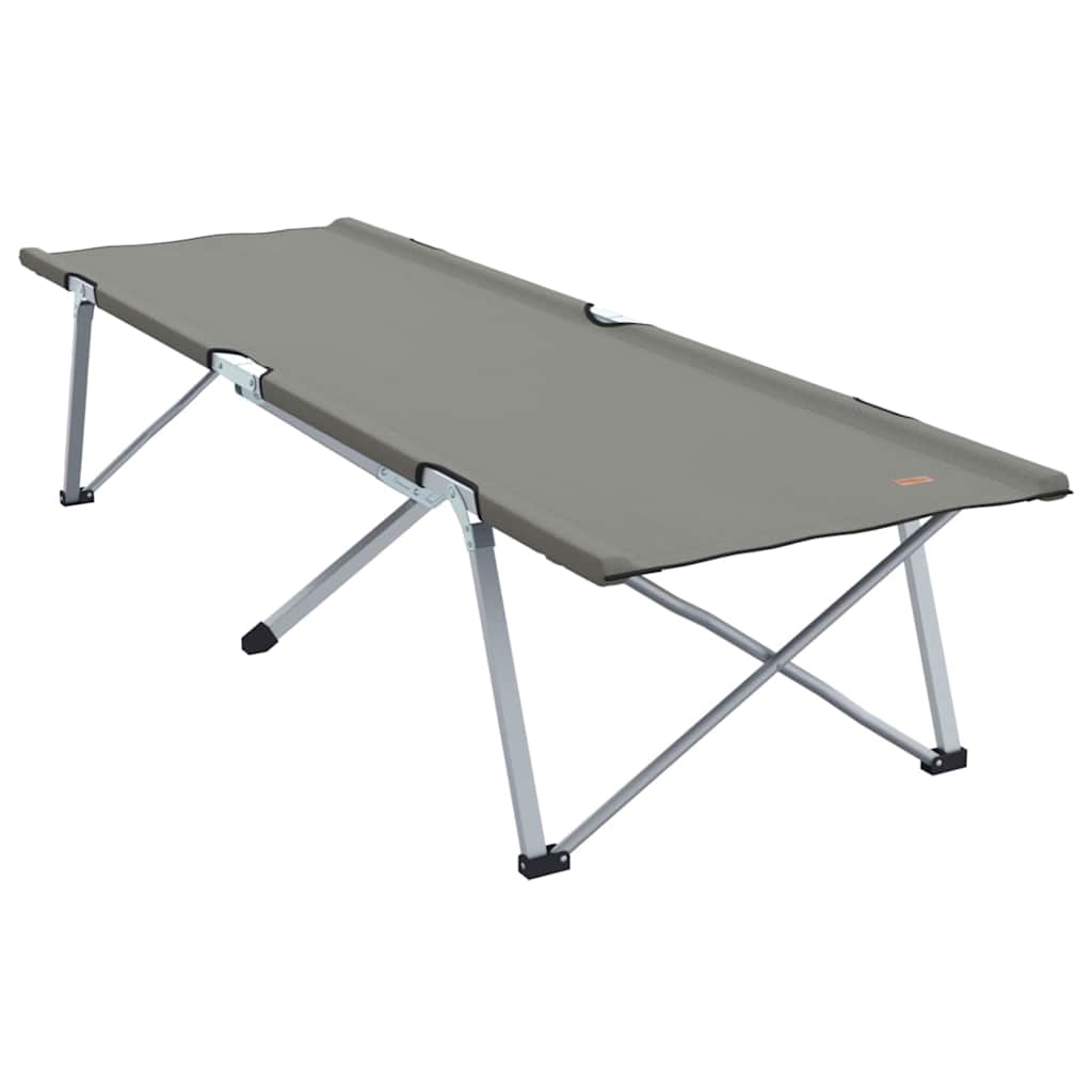Cama de Camping Dobrável Manual 2 pcs Cinzeto 62 x 194 x 42 cm