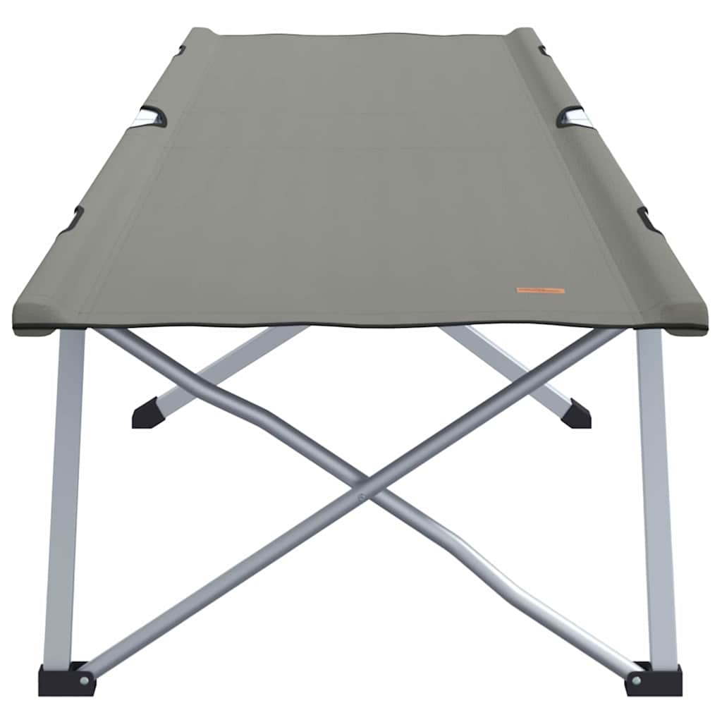 Cama de Camping Dobrável Manual 2 pcs Cinzeto 62 x 194 x 42 cm