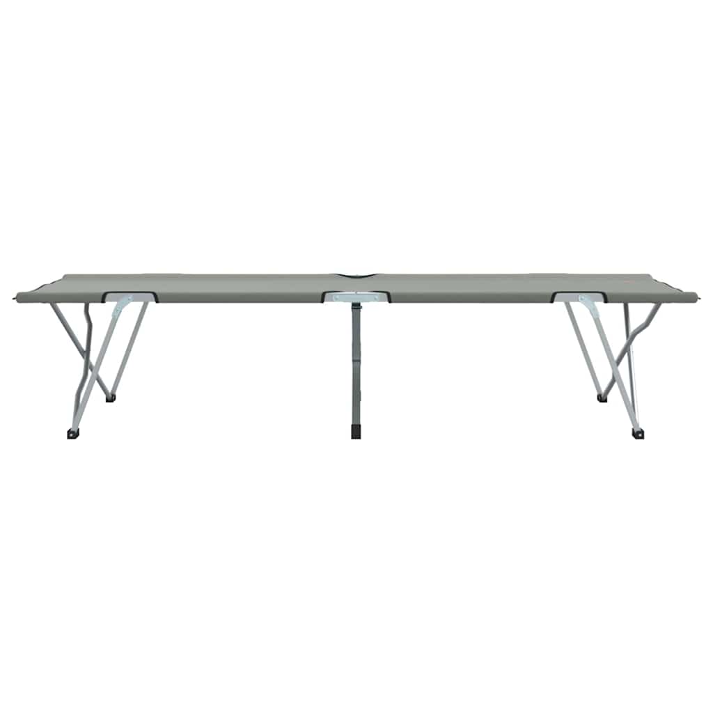 Cama de Camping Dobrável Manual 2 pcs Cinzeto 62 x 194 x 42 cm