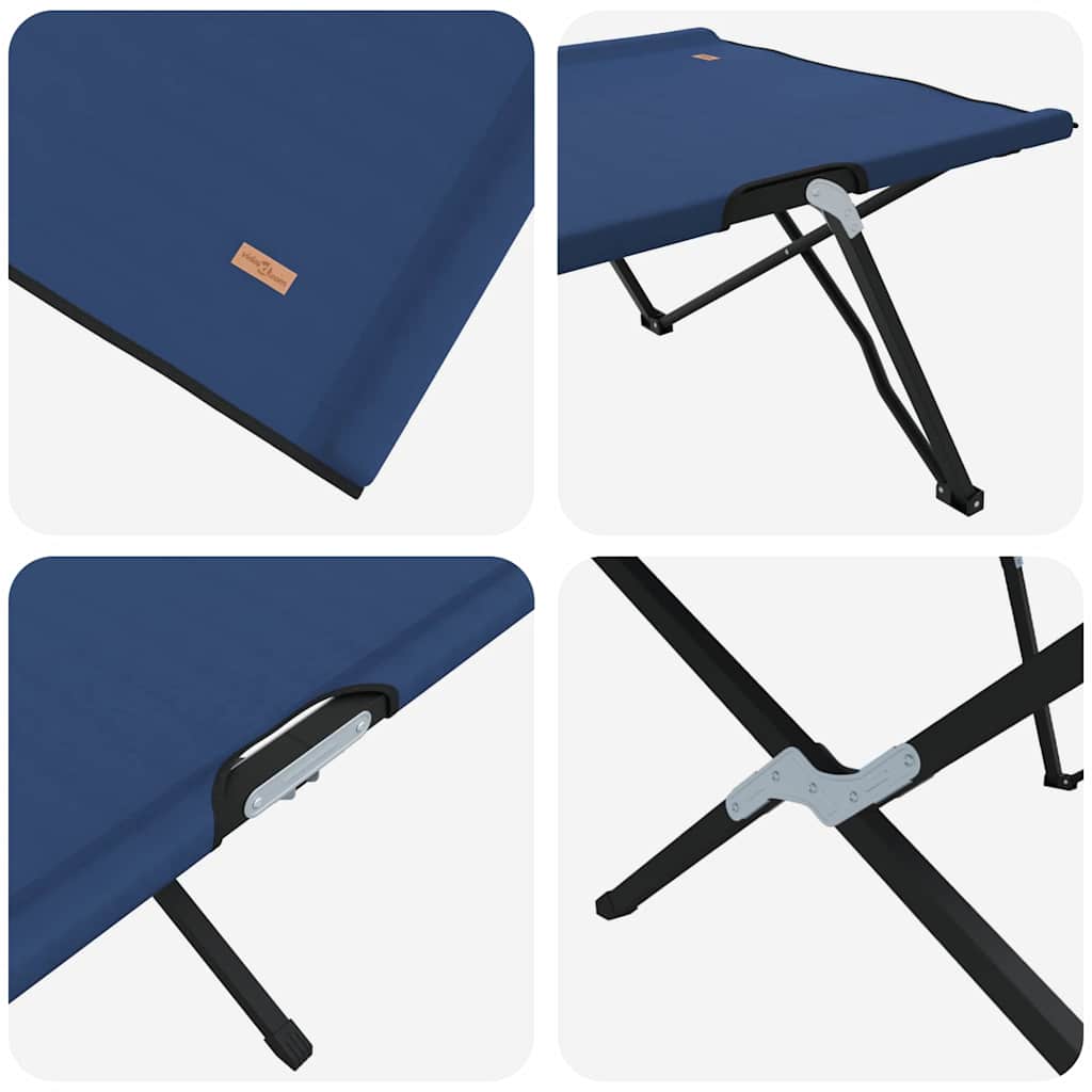 Cama de Camping Dobrável Azul 206 x 76 x 74 cm Tecido Oxford