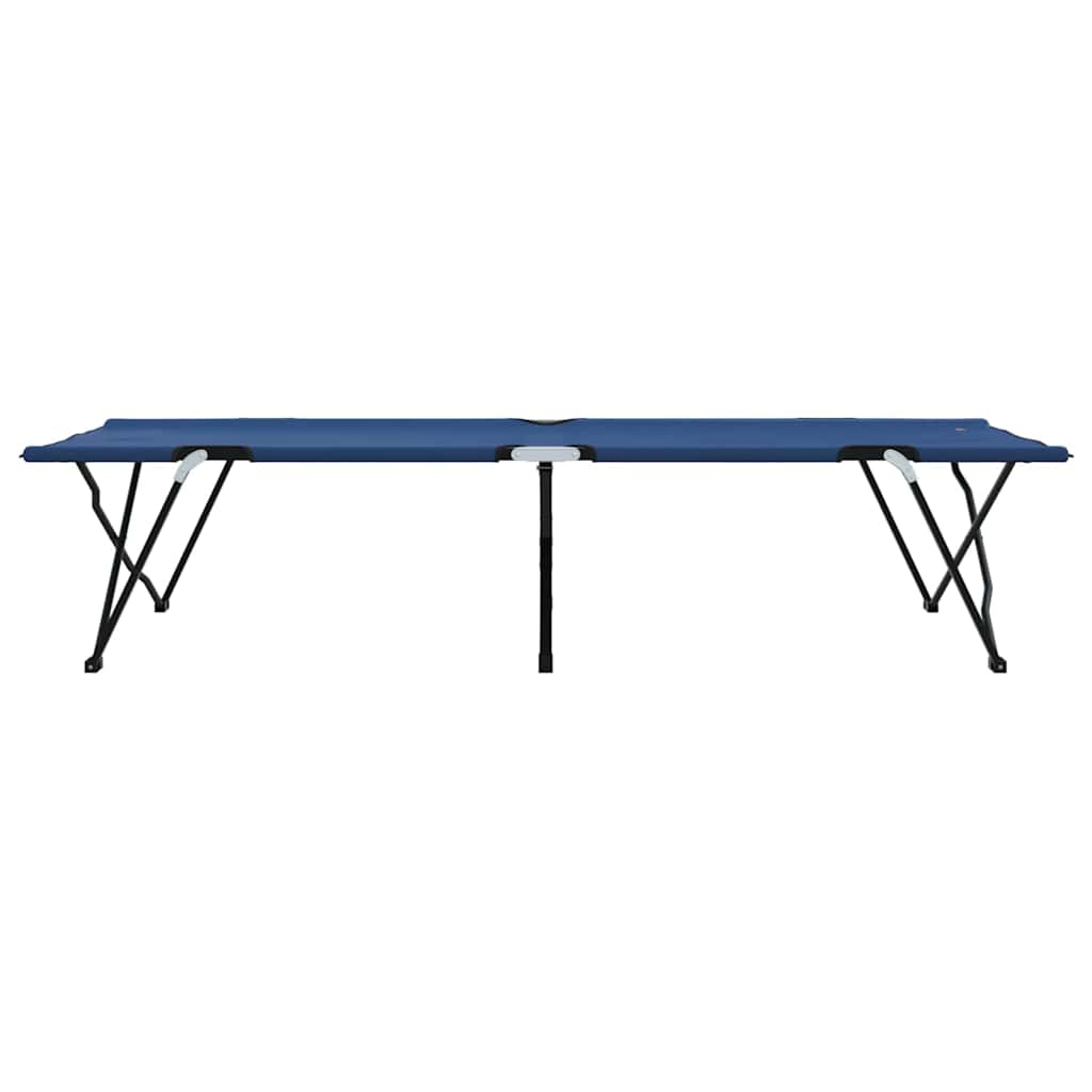 Cama de Camping Dobrável Azul 206 x 76 x 74 cm Tecido Oxford