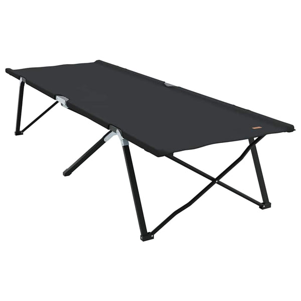Cama de Camping Dobrável Preto 206 x 76 x 74 cm Tecido Oxford