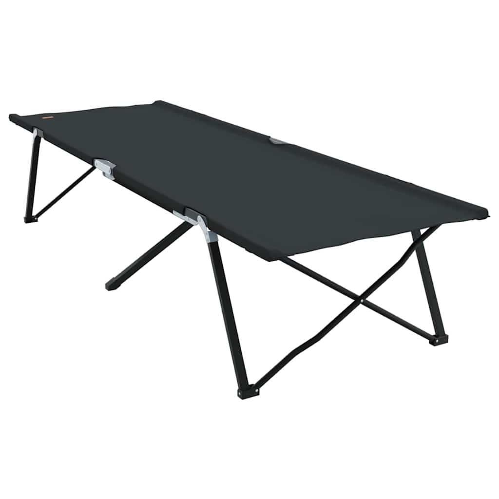 Cama de Camping Dobrável Preto 206 x 76 x 74 cm Tecido Oxford