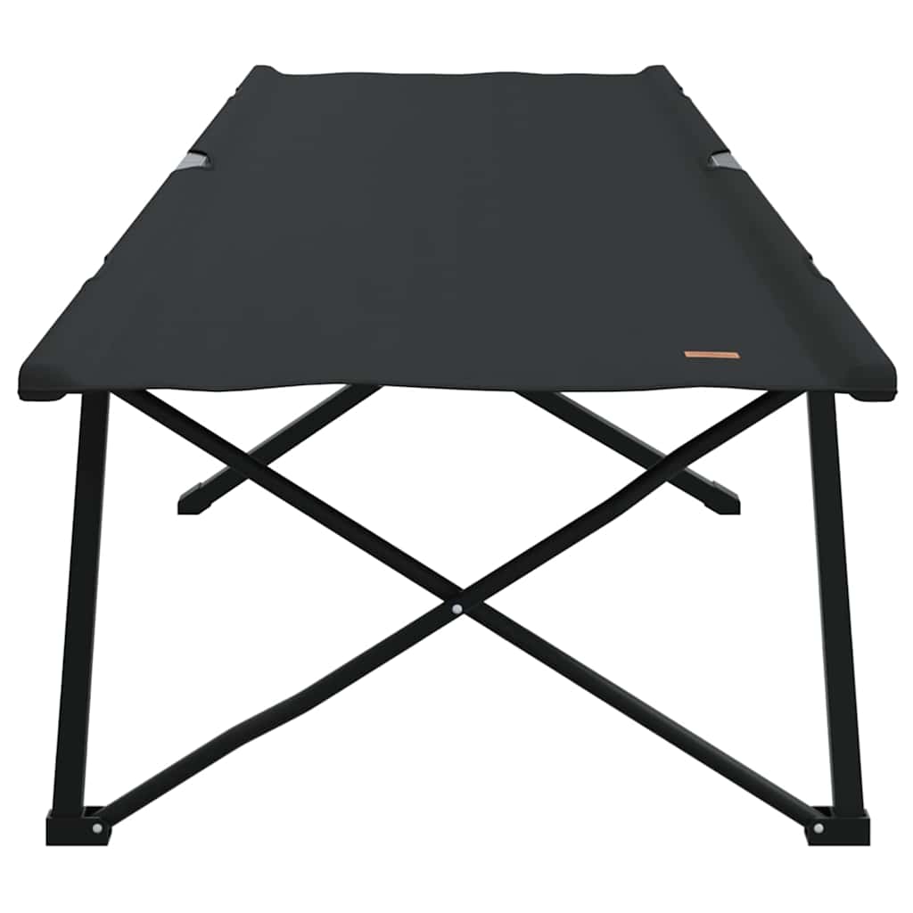 Cama de Camping Dobrável Preto 206 x 76 x 74 cm Tecido Oxford