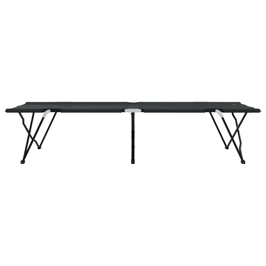 Cama de Camping Dobrável Preto 206 x 76 x 74 cm Tecido Oxford
