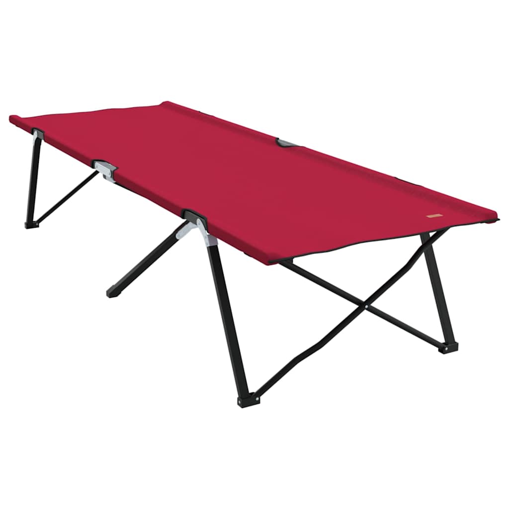 Cama de Camping Dobrável Dobrar Vermelho 206 x 76 x 74 cm