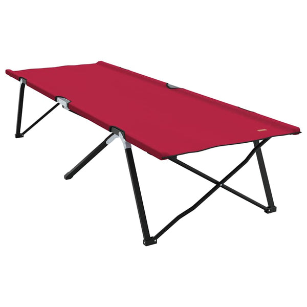 Cama de Camping Dobrável Dobrar Vermelho 206 x 76 x 74 cm