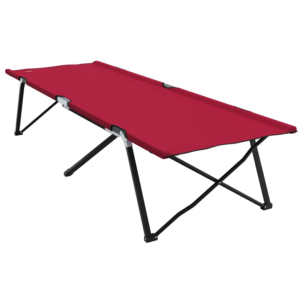 Cama de Camping Dobrável Dobrar Vermelho 206 x 76 x 74 cm